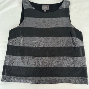 Leo & Sage stripe sequin top, fully lined and not scratchy!
